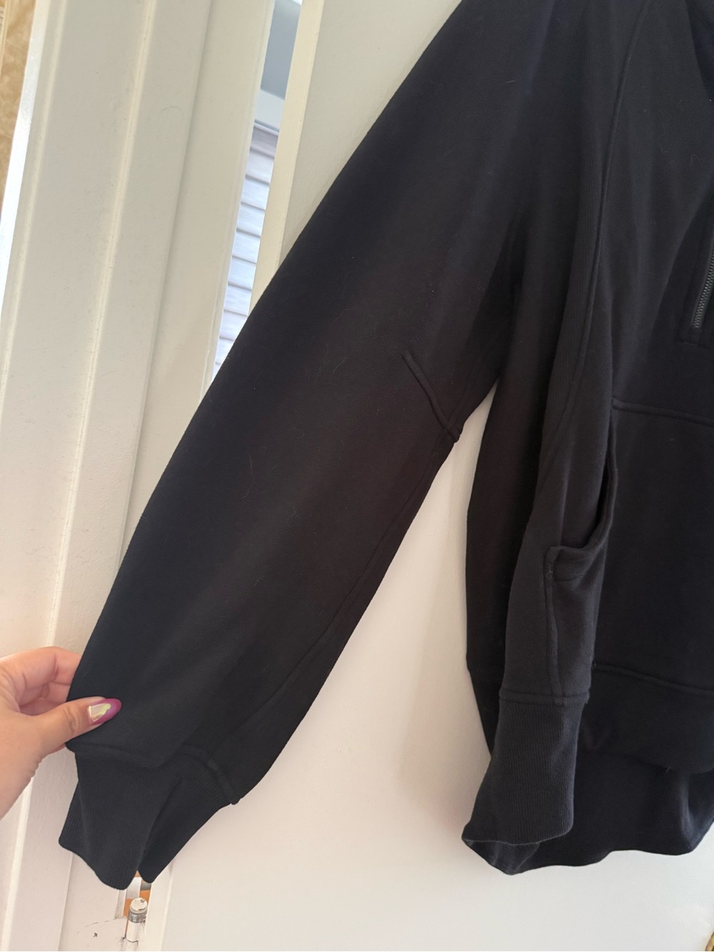 Lululemon Scuba Oversized Funnel-Neck Half Zip Long Black - M/L - Picture 7 of 15